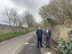 Craig Hoy MSP and Cllr Lachlan Bruce at Johnnie Cope's Road