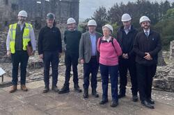 Craig Hoy MSP with representatives from Dirleton Village Association, Gullane and Dirleton History Society and Historic Environment Scotland