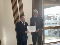 David Habgood (right) was among those recognised in a special ceremony organised by Craig Hoy, South Scotland MSP