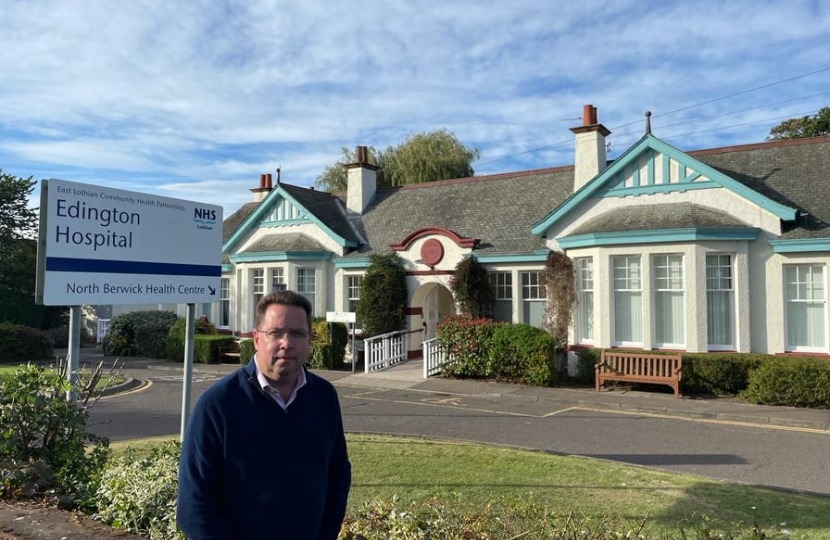 Craig Hoy MSP at Edington Hospital in North Berwick