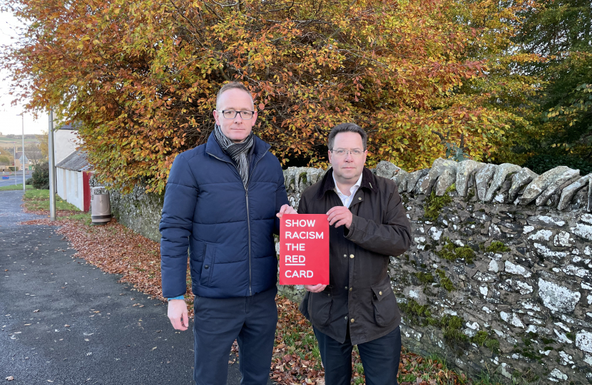 Craig Hoy MSP and John Lamont MP unite to give racism the red card