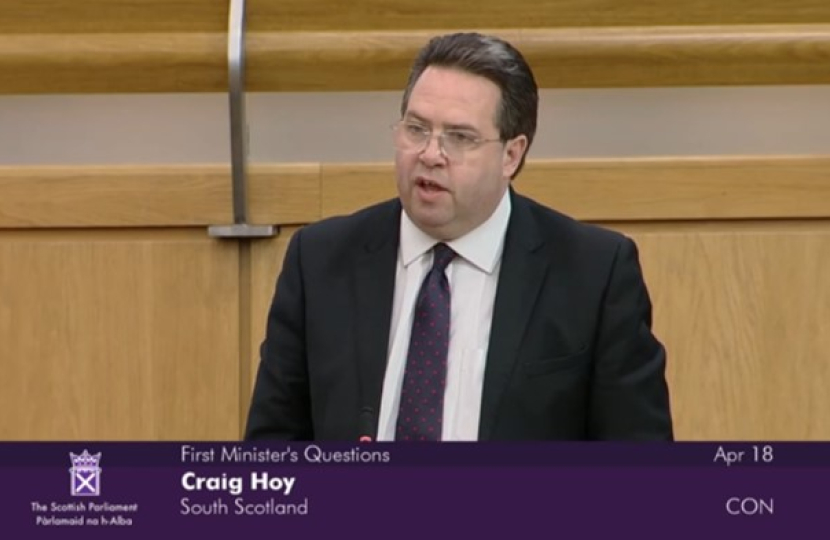 Craig Hoy speaking in parliament about GP facilities costs