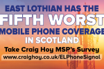 East Lothian Mobile Phone Signal Grahpic