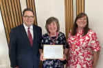 (left-to-right) Craig Hoy MSP with Anne Snoddy and Cllr Julie Pirone