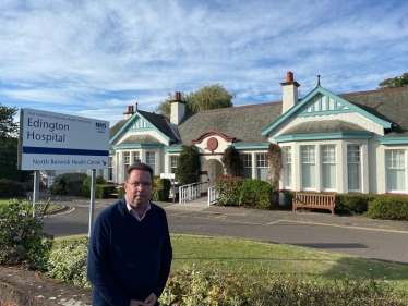 Craig outside of Edington Cottage Hospital in North Berwick