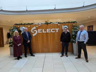 (left-to-right) Fiona Harper (Director of Employment & Skills); Alan Wilson (Managing Director); Craig Hoy MSP; and Bob Cairney (Director of Technical Services)